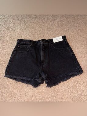 Abercrombie & Fitch Black High Rise Mom Shorts